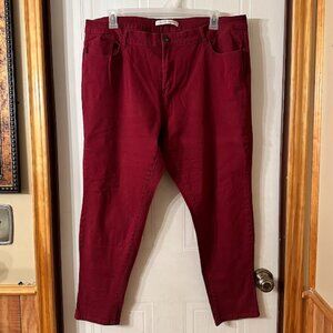 {Plus Size} Elite Jeans~ Size 21/22~Dark Red~ Slim Fit (G13)